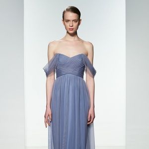 Amsale Lilac Off The Shoulder Tulle Dress